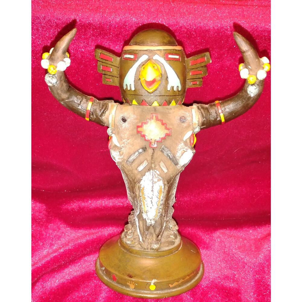 Vintage 6" Thunderbird Kachina Figurine Native American Style Painted Resin